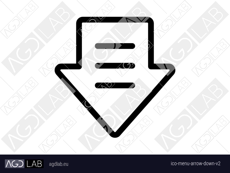 Menu arrow down alternative version icon