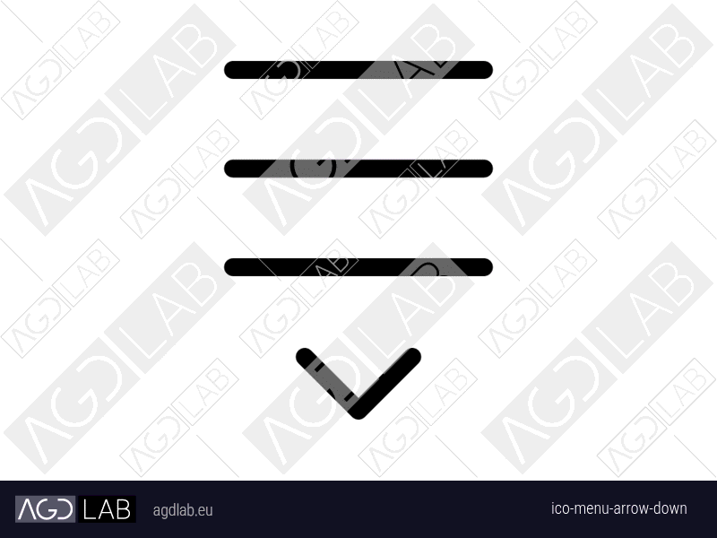 Menu arrow down icon