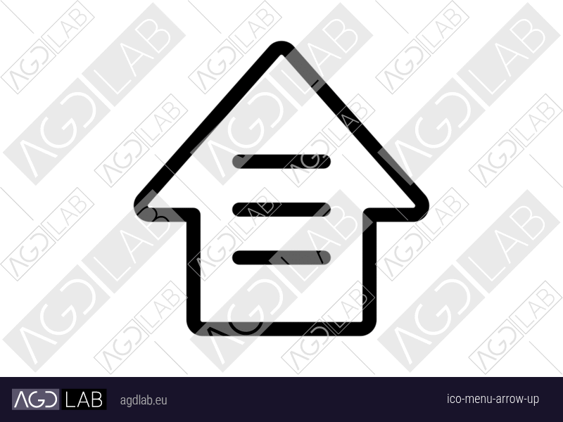 Menu arrow up icon