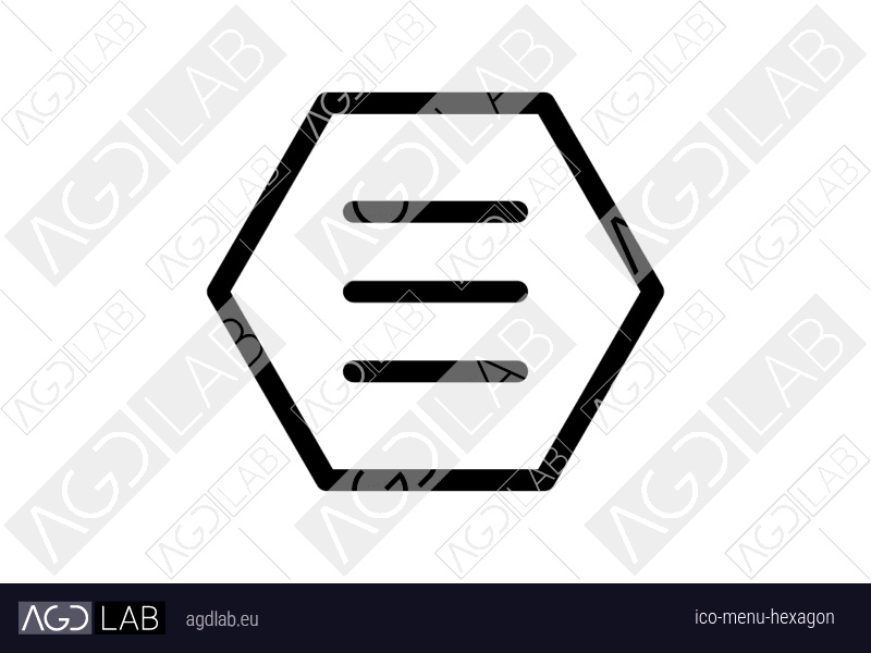 Menu hexagon icon