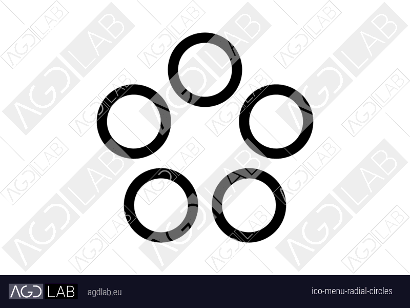 Menu radial circles icon