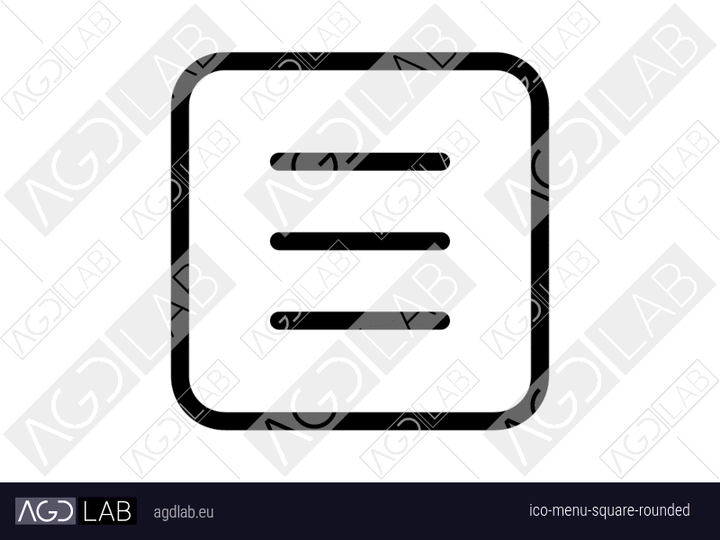 Menu square rounded icon