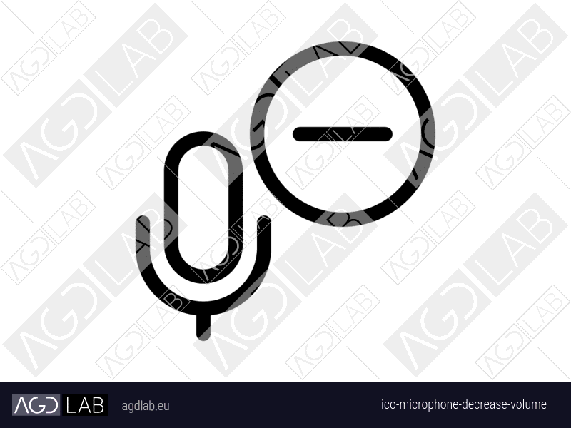 Microphone decrease volume icon
