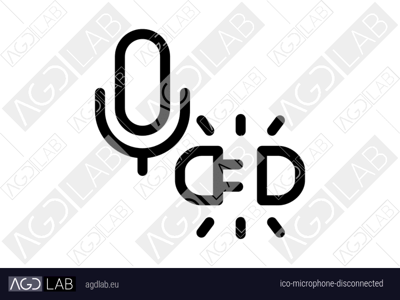 Microphone disconnected icon