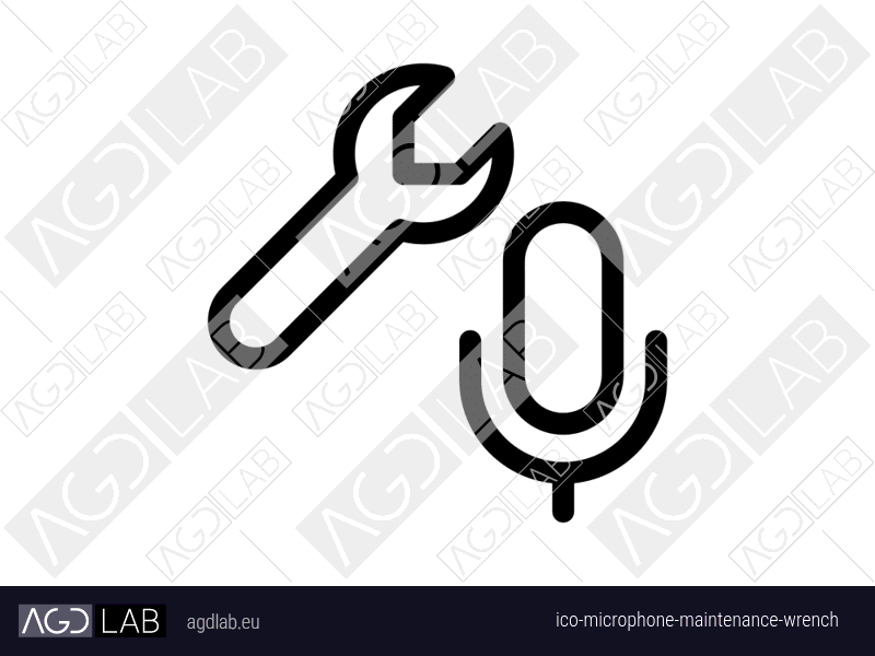 Microphone maintenance wrench icon
