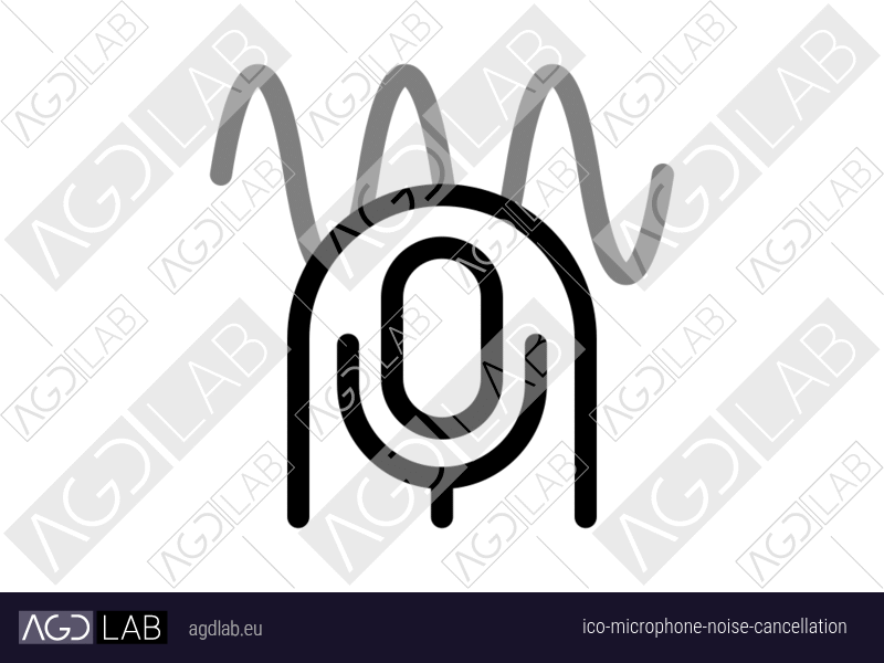 Microphone noise cancellation icon