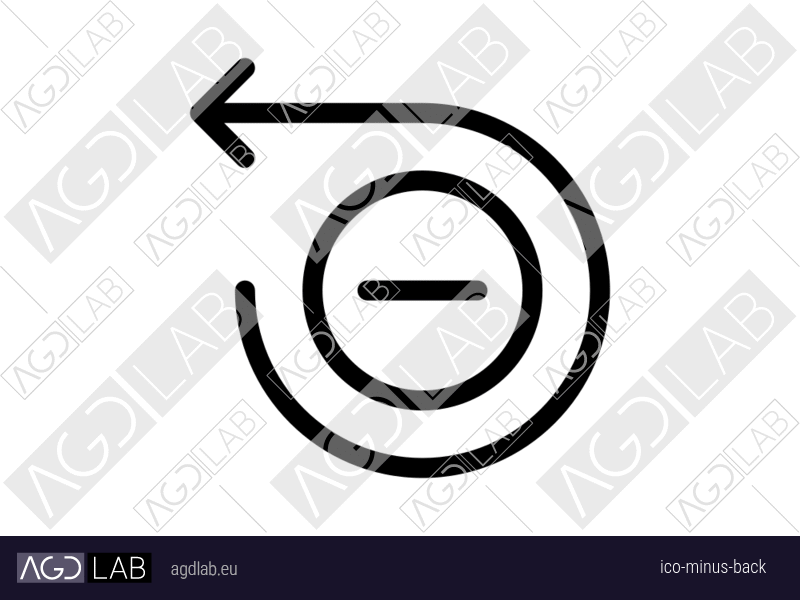 Minus back icon