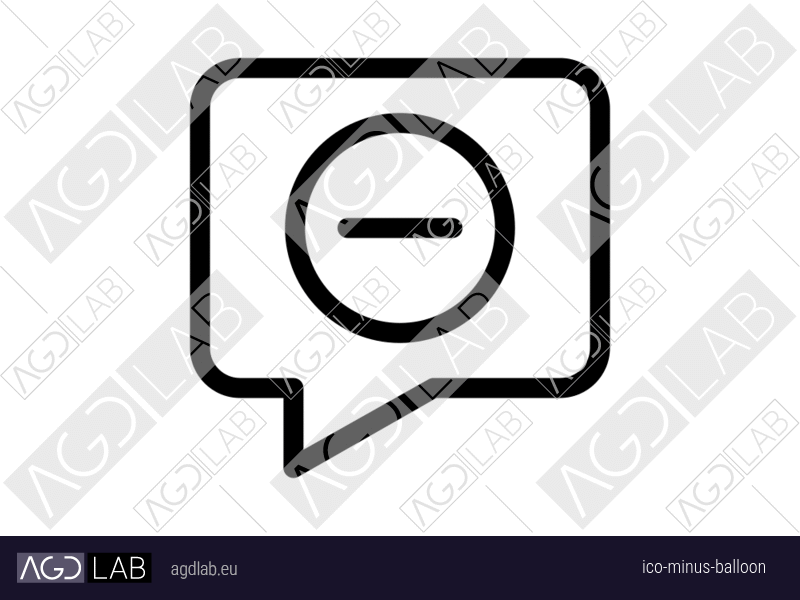 Minus balloon icon