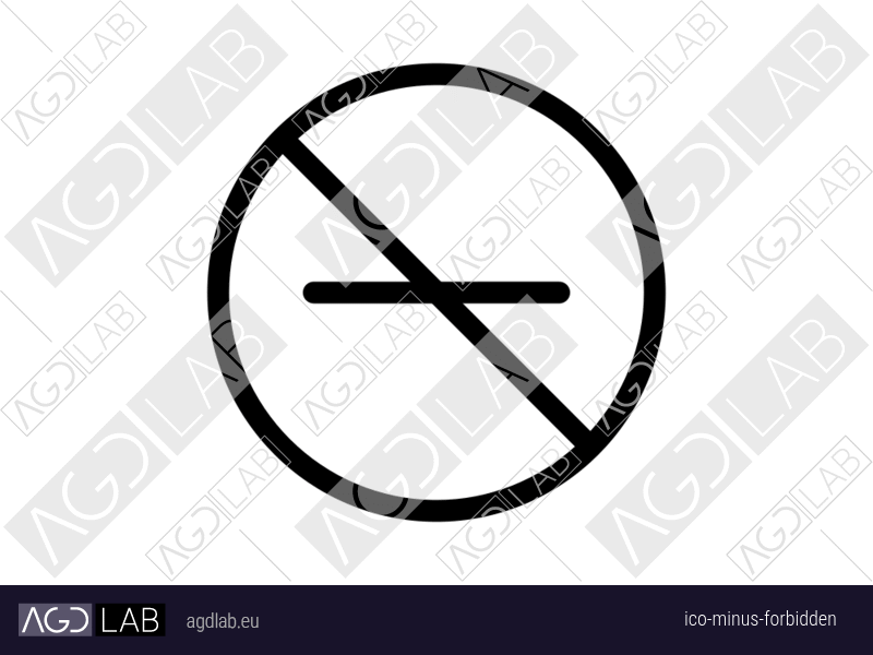 Minus forbidden icon