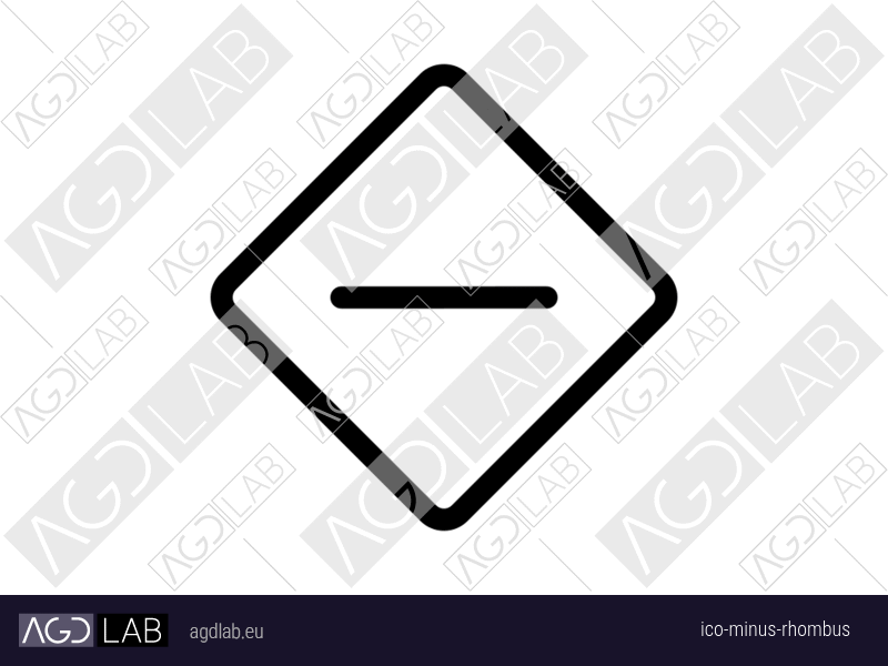 Minus rhombus icon