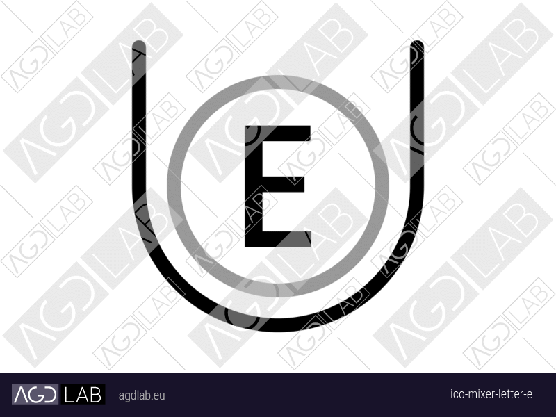 Mixer letter E icon