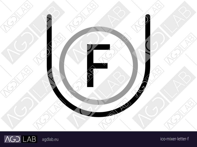 Mixer letter F icon