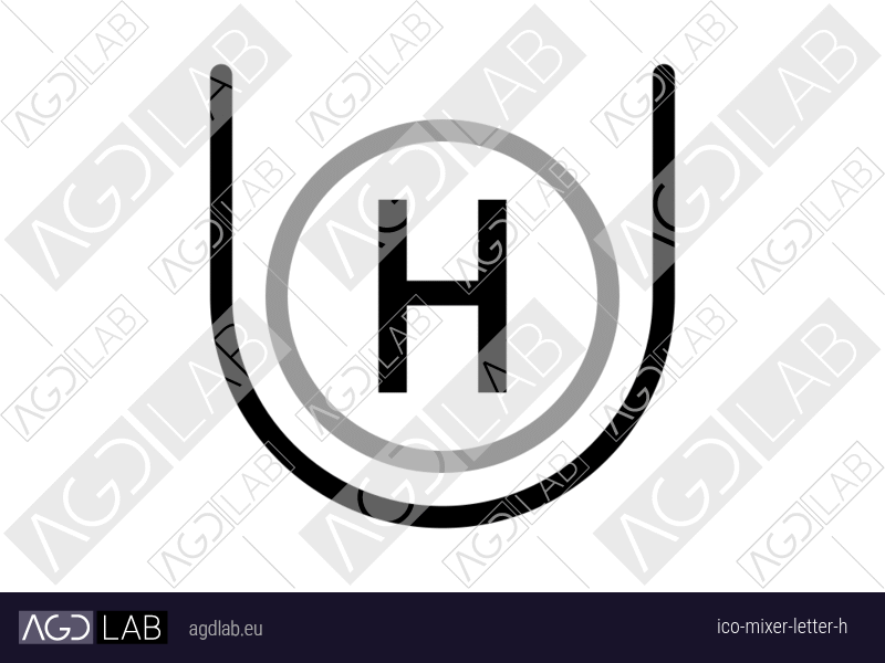 Mixer letter H icon