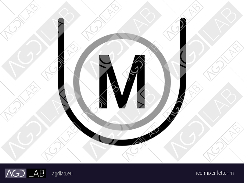 Mixer letter M icon