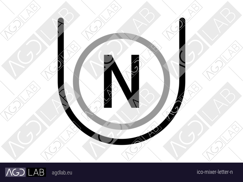 Mixer letter N icon