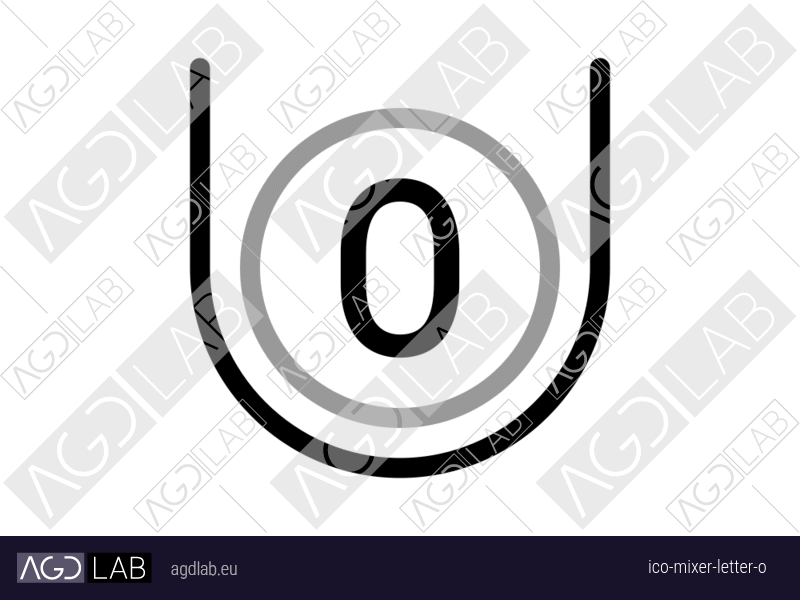 Mixer letter O icon