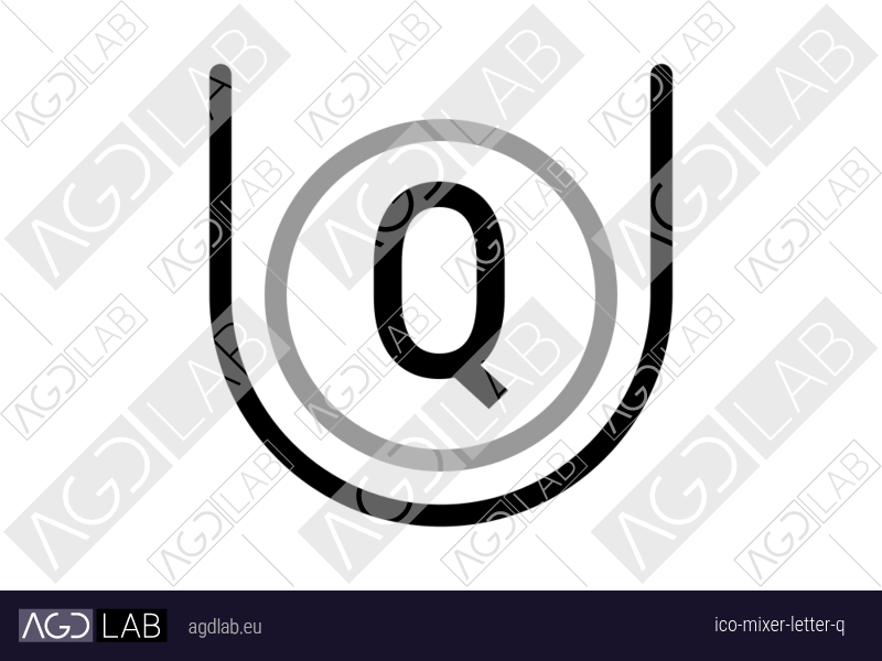 Mixer letter Q icon