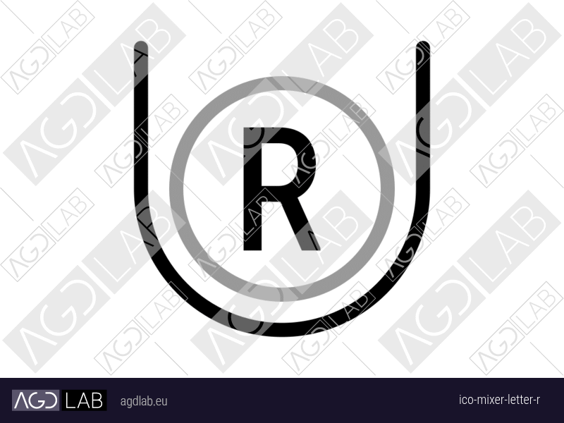 Mixer letter R icon