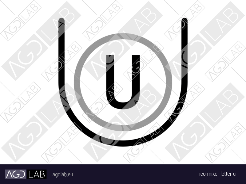 Mixer letter U icon