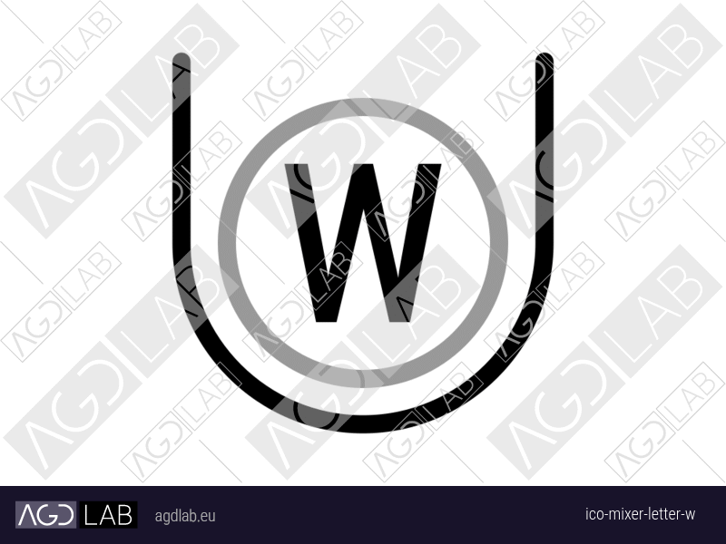 Mixer letter W icon