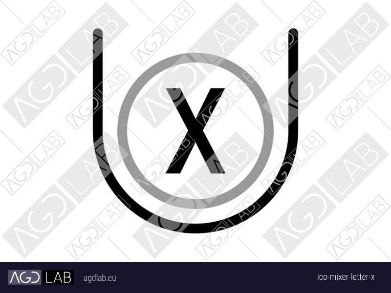 Mixer letter X icon
