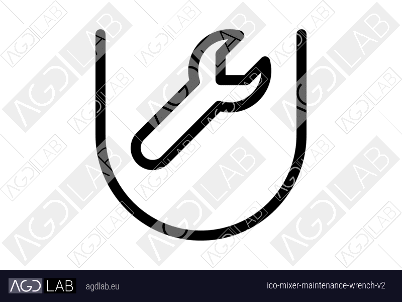 Mixer maintenance wrench alternative version icon