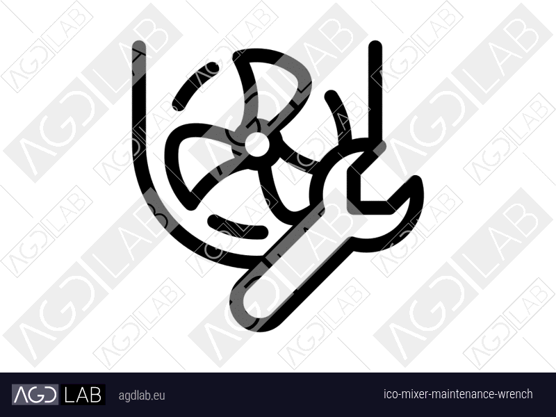 Mixer maintenance wrench icon