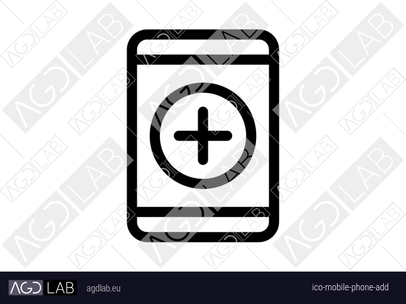 Mobile phone add icon