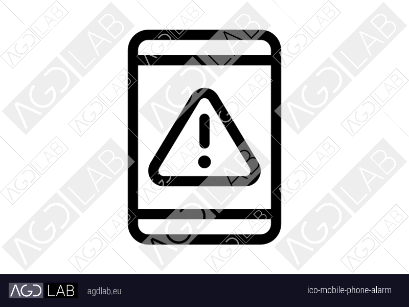 Mobile phone alarm icon