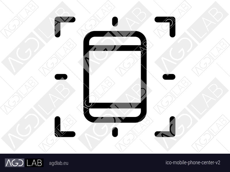 Mobile phone center alternative version icon