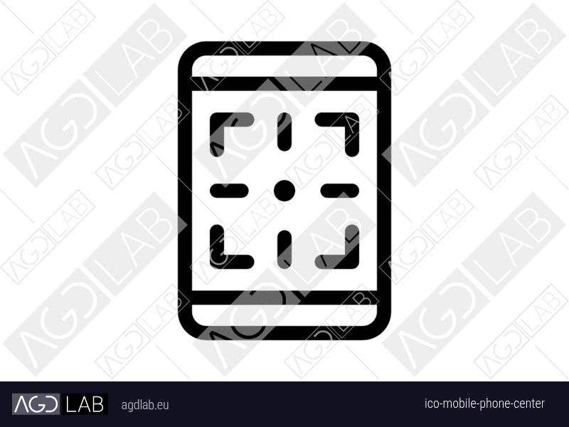 Mobile phone center icon