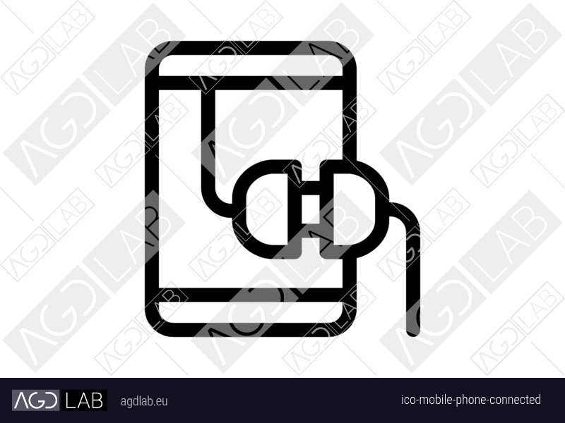 Mobile phone connected icon