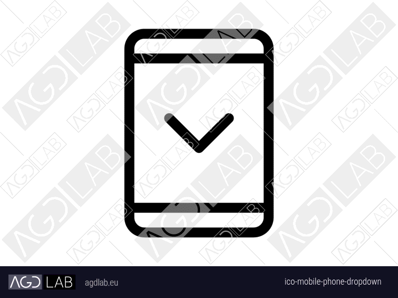 Mobile phone dropdown icon
