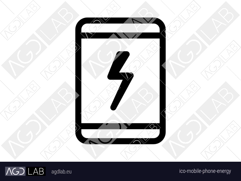 Mobile phone energy icon