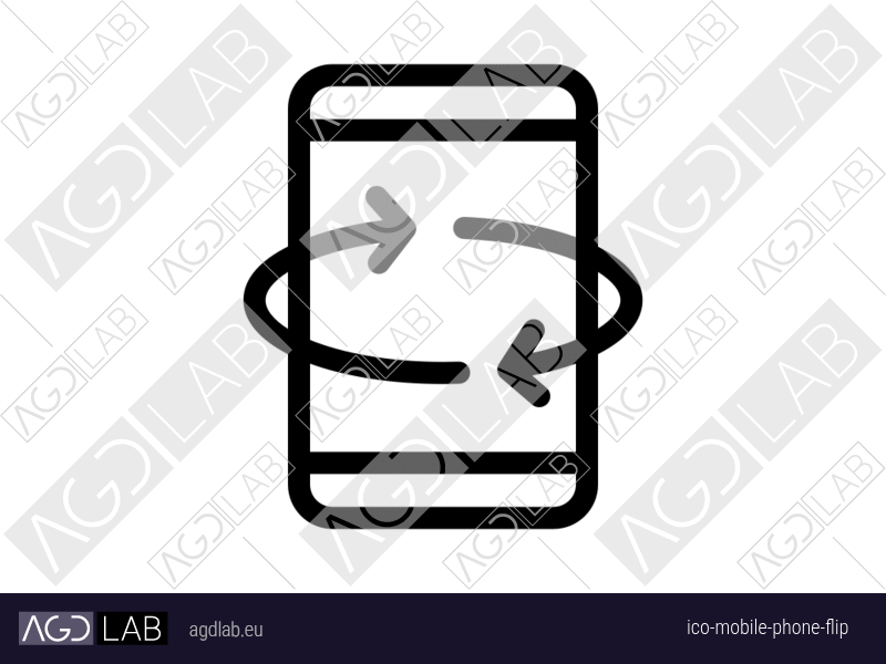 Mobile phone flip icon
