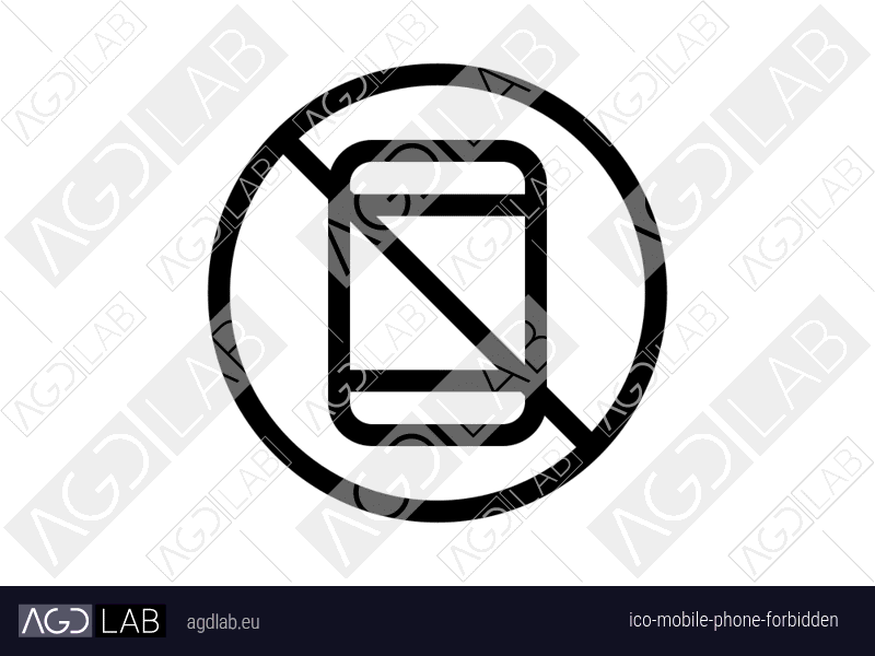 Mobile phone forbidden icon