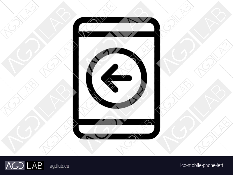 Mobile phone left icon