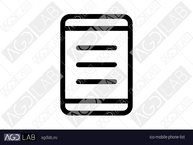 Mobile phone list icon