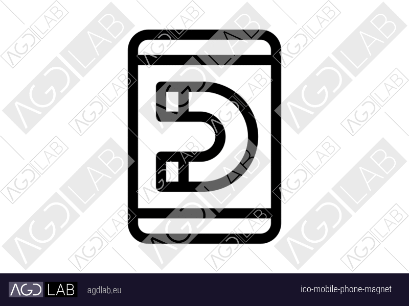 Mobile phone magnet icon