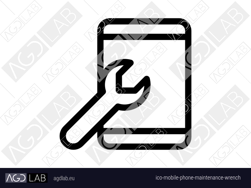 Mobile phone maintenance wrench icon