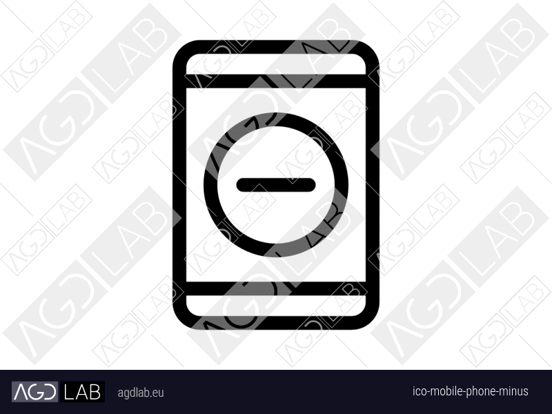 Mobile phone minus icon
