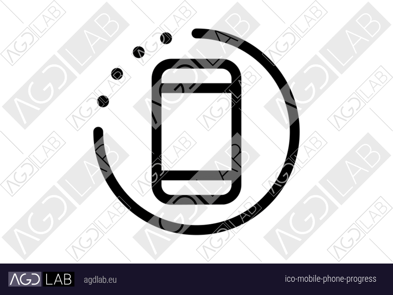 Mobile phone progress icon