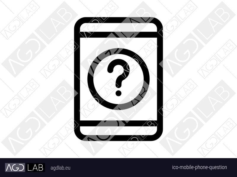Mobile phone question icon