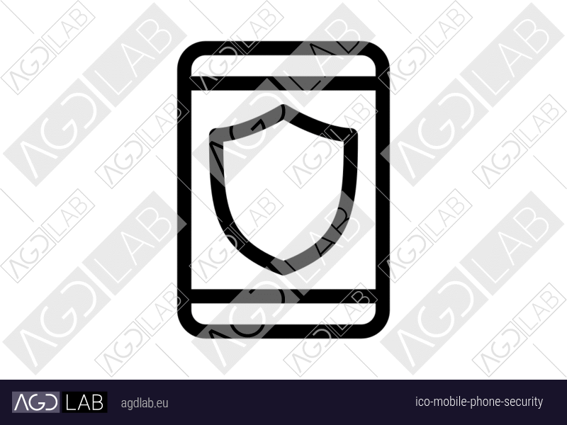 Mobile phone security icon