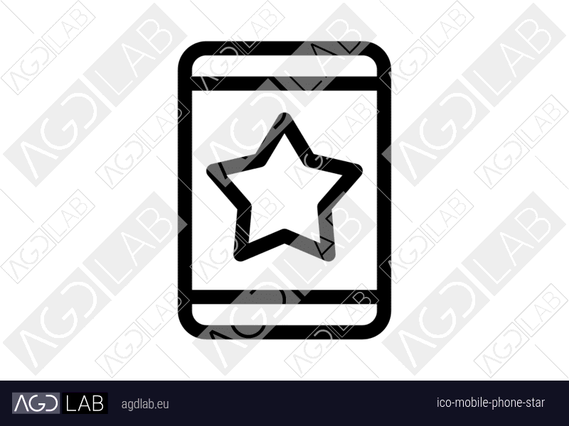 Mobile phone star icon