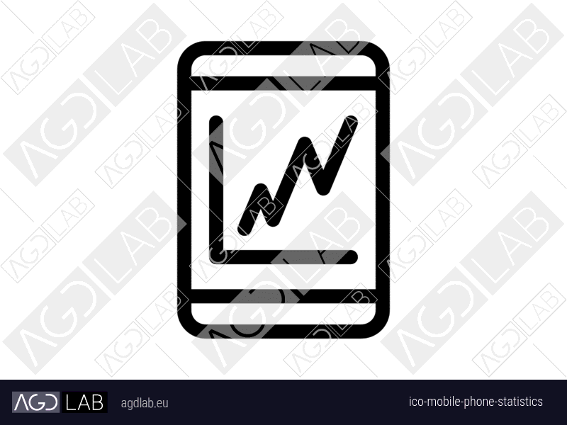 Mobile phone statistics icon