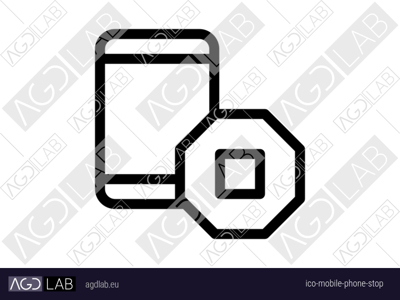 Mobile phone stop icon