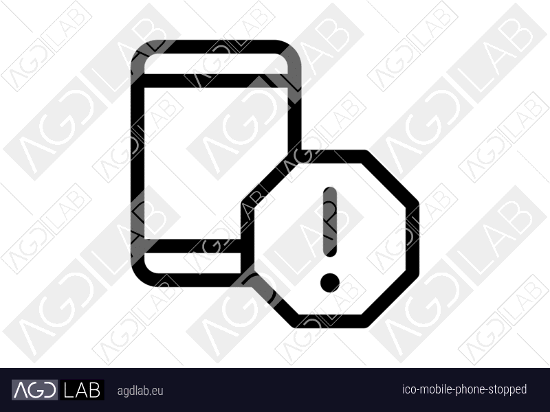 Mobile phone stopped icon