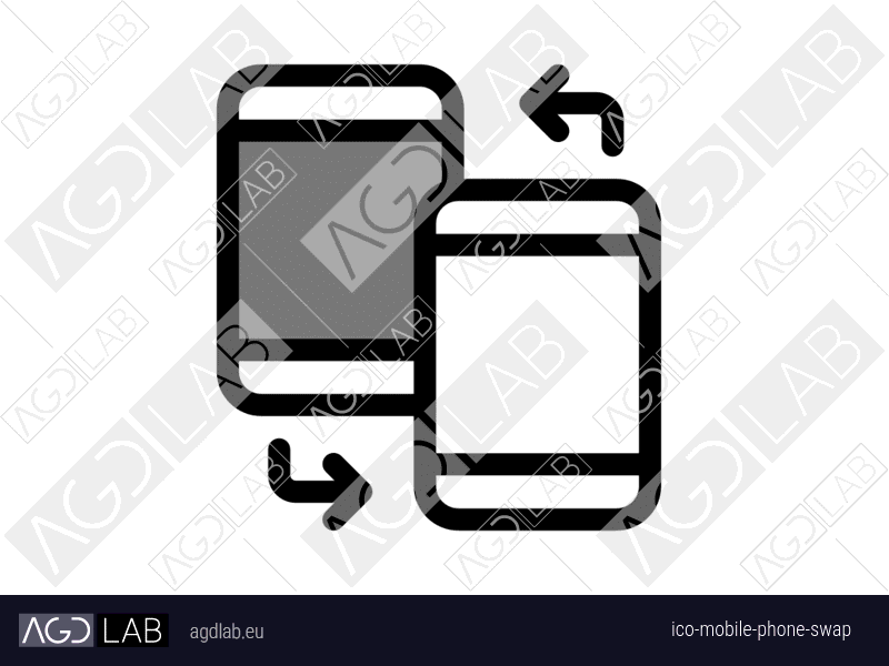 Mobile phone swap icon
