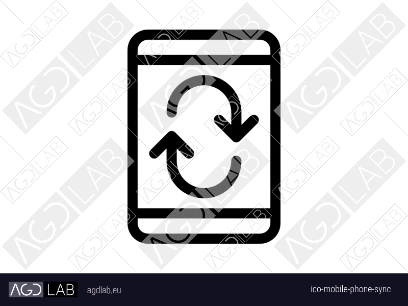 Mobile phone sync icon